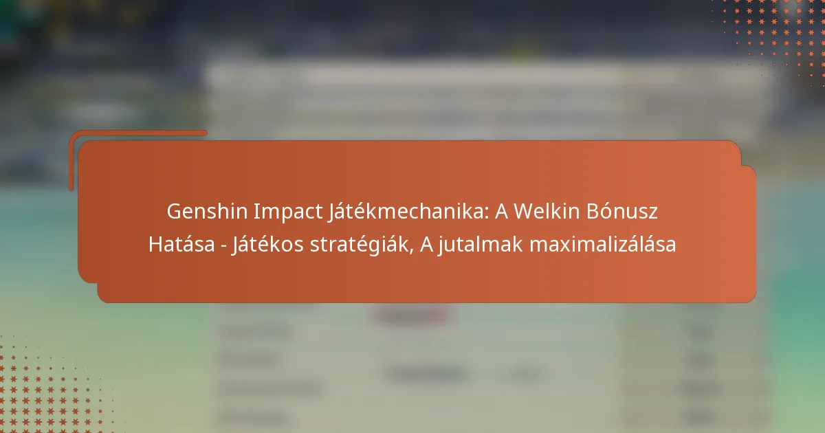 Genshin Impact Játékmechanika: A Welkin Bónusz Hatása – Játékos stratégiák, A jutalmak maximalizálása